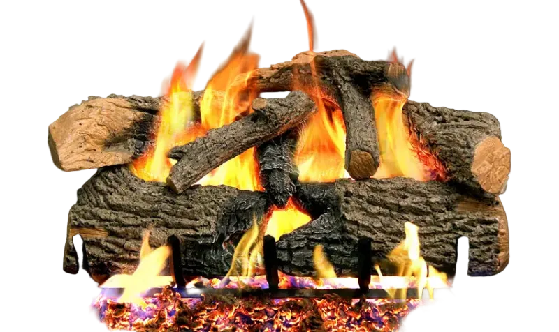 Charred Evergreen Oak Gas Logs