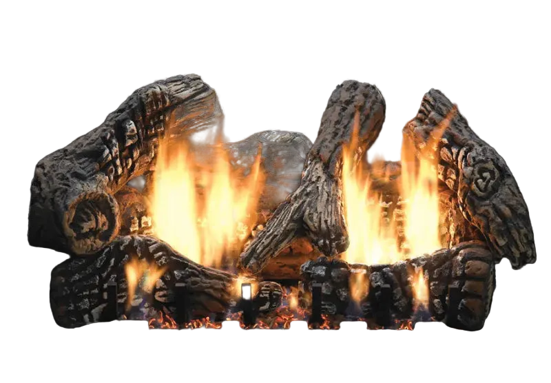 Charred Split Oak Gas Logs