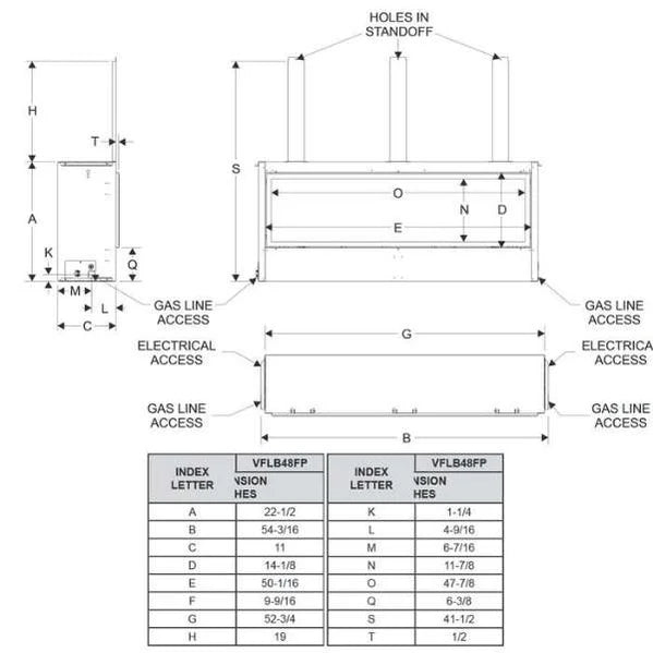 The Boulevard 60” Vent-Free See-Through Gas Fireplace