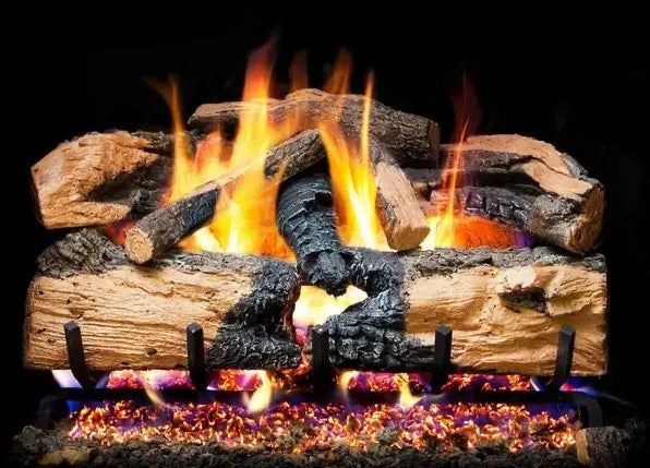 Charred Evergreen Split Oak Gas Logs