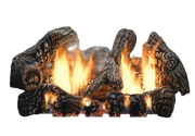 Charred Split Oak Gas Logs